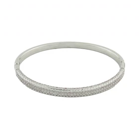 بنگل زنانه طرح نگینی ساده