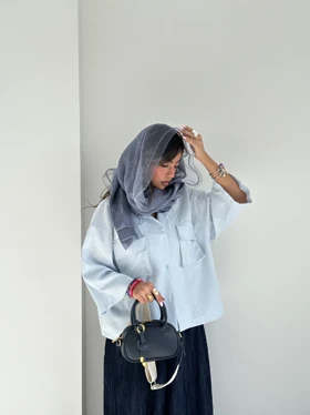 شومیز لینن 2 جیب