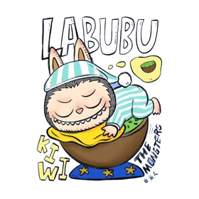 استیکر پارچه و لباس پاد آفرین مدل LABUBU کد 37