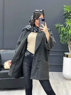 پالتو یقه آرشال آستین پاگن