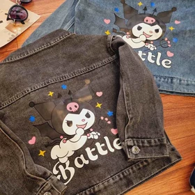 کت جین دخترانه طرح کرومی