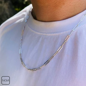 گردنبند نقره مردانه آجری کد 0251217