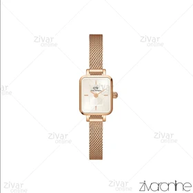 ساعت دنیل ولینگتون زنانه بند حصیری رزگلد صفحه نباتی 104925