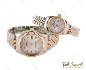 ساعت رولکس ست رزگلد نقره ای صفحه سیلور Rolex-3633-S