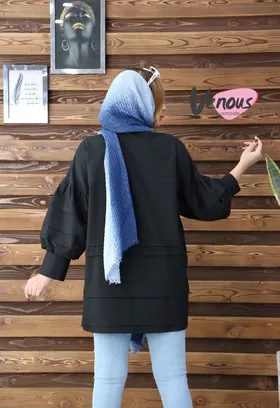 مانتو عروسکی آستین چین‌دار