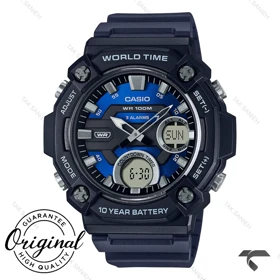 ساعت کاسیو مردانه AEQ-120W-2AV اصل صفحه سرمه ای Casio-11844-G