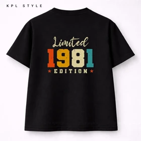 تیشرت 1981 پینترستی | قواره باکسی %100 پنبه کد 1296