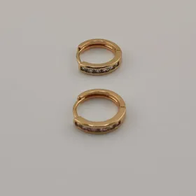 گوشواره استیل گرد نگین‌دار