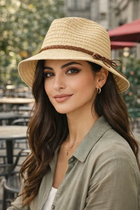 کلاه حصیری وارداتی کد 80119