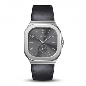 ساعت مچی مردانه فانتور مدل WF1041GB-02 صفحه خاکستری بند چرم مشکی