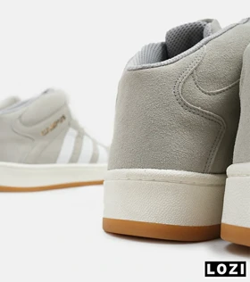 کفش کتانی نیم ساق مردانه و زنانه طوسی سفید ADIDAS Campus