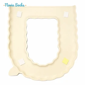 روکش فومی توالت فرنگی کد 5583(نارنجی کرم گل و پنجه)