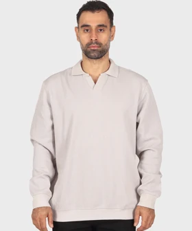 تیشرت آستین بلند مردانه یقه شکاری 0584