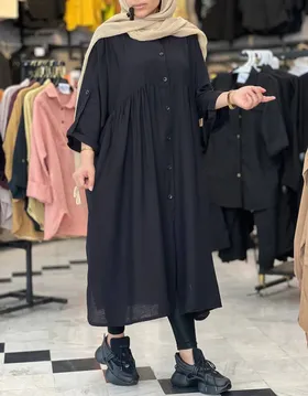 مانتو مشکی دانشجویی