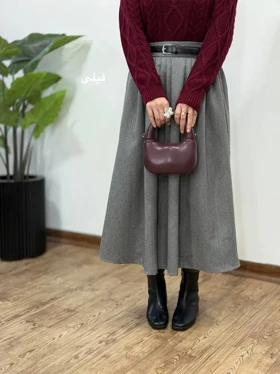 دامن بلند پشمی تینا