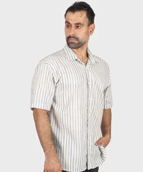 پیراهن لینن مردانه آستین کوتاه 4040