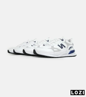 کفش کتانی مردانه سفید سرمه ای NEW BALANCE yg niubailun