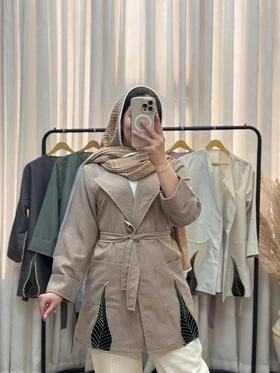 مانتو زنانه مجلسی کمردار