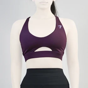 نیم‌تنه ورزشی زنانه جیم شارک مدل PB-4H0248 بادمجانی