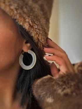 گوشواره های حلقه‌ای پاییزی