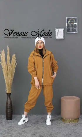 ست سویشرت و شلوار مخمل کبریتی