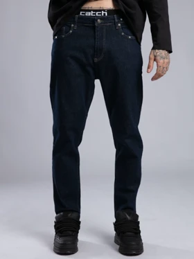 شلوار جین سرمه ای / کچ Catch ترکیه / قالب بوی فرند