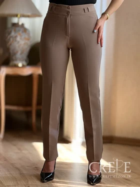 شلوار کرپ کلاسیک جلوزیپ قد 100