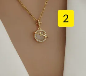 گردنبند زنانه استیل طرح طلا