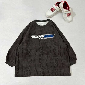 بلوز بچه گانه زغالی SUNMORI زاپدار