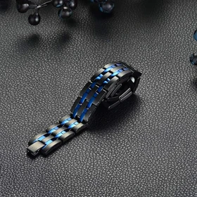 دستبند مغناطیسی مگنت آریکس مشکی آبی مدل u-10016