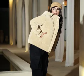 کاپشن کلاهدار کد 9123