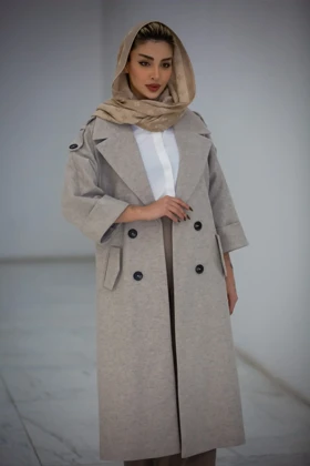 پالتو زنانه کیمونو دنیز (کرم)