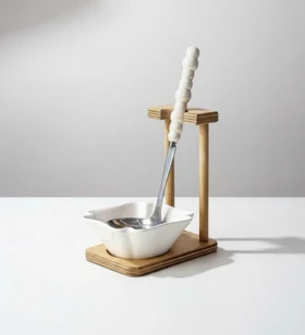 ملاقه دسته مرواریدی هفت رنگ براق