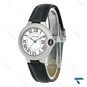 کارتیه زنانه بالن بلو بند چرم مشکی Cartier-7924-L