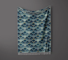شال مبل ریش دار sofa shawl 63