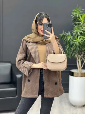 پالتو یقه چهارخونه