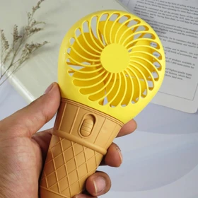 پنکه همراه مدل دستی و رومیزی طرح بستنی ظرفیت 500 میلی آمپر ساعت