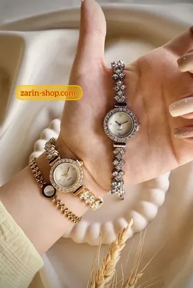 ساعت مجلسی نگین‌دار زنانه رویال کرون