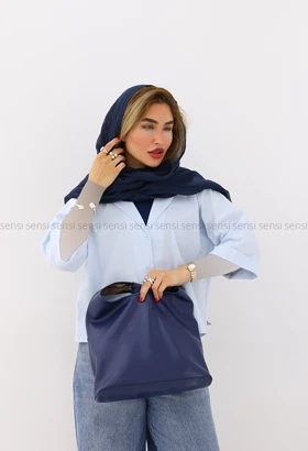 شومیز لینن یقه انگلیسی کد1006378