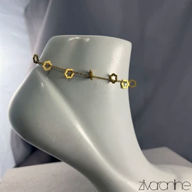 پابند طرح گل طلایی 60060