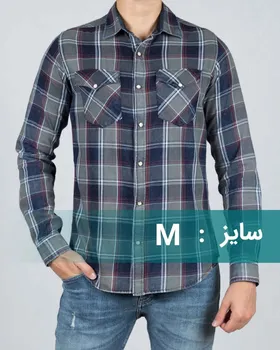 پیراهن چهارخانه مردانه جیب‌دار