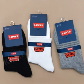 جوراب نیم ساق لیوایز مردانه زنانه – پک 3 عددی نخ پنبه درجه‌یک