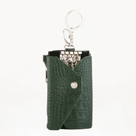 جاکلیدی چرم یلسان مدل آران کد 033-PRM (سبز)