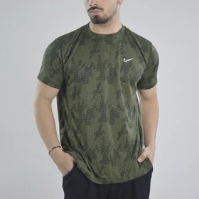 تیشرت ورزشی مردانه نایک مدل VHD-Dri Fit-4K0983 یشمی