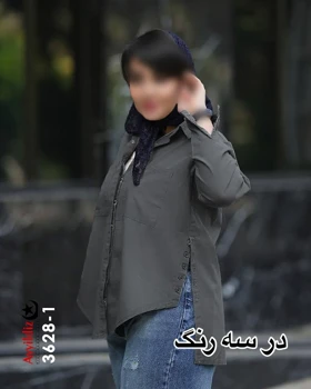 مانتو کوتاه/ شومیز بیرونی زنانه سایز بزرگ کد 3628