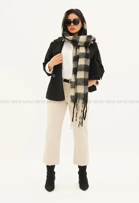 شلوار واید استریت کتان کد1005228