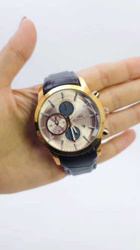 ساعت مچی مردانه الگانس Elegance با بند چرم و سبک 3موتوره