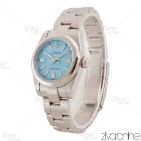 ساعت رولکس اویستر پرپچوال زنانه نقره ای صفحه آبی تیفانی 104069