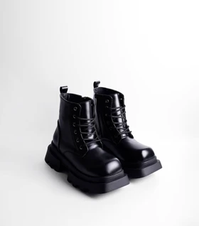 نیم بوت بنددار تک زیپ 4443 Pinki