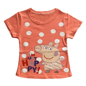 ست تیشرت و شلوارک دخترانه مدل پپا پیگ کد 2041